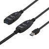 Kabelis DELTACO USB 3.0, 15.0m, juodas / USB3-1008