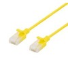 DELTACO U / UTP Cat6a plonas tinklo kabelis, geltonas, 1 m