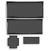 Demciflex dust filter set for Dark Base Pro 900 – juodos spalvos