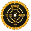 Pjovimo diskas medienai DeWalt Extreme; 184x1,65x16,0 mm; Z24; 5°