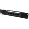Assmann Electronic DIGITUS CAT 5e D klasės Patch Panel neekranuotas 8 prievadų RJ45 8P8C LSA 1U 254 mm (10 colių) Rack Mount spalva juodas RAL 9005