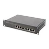 Šakotuvas Digitus Skaitmenas | 8 prievadų Gigabit Ethernet PoE jungiklis | DN-95317 | Nevaldomas | Montuojamas ant stovo | Maitinimo tipas Vidinis