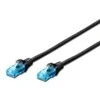 Assmann Electronic DIGITUS CAT 5e U-UTP patch kabelis PVC AWG 26/7 ilgis 2m spalva juodas