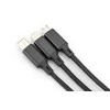 Assmann Electronic ASSMANN USB įkroviklio laidas USB A - Lightning+micro B+Type-C 1m 3in1 kabelis medvilnė CE bl