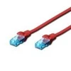 Assmann Electronic DIGITUS CAT 5e U-UTP patch kabelis PVC AWG 26/7 ilgis 5 m spalva raudona