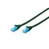 Assmann Electronic DIGITUS CAT 5e U-UTP patch kabelis PVC AWG 26/7 ilgis 5m spalva žalias