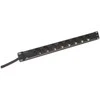 Assmann Electronic DIGITUS 19inch Outlet stripe aliuminio 8x Schuko juodas 16A 4000W In 1x Schuko incl.metal mount kit