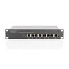 Šakotuvas Assmann Electronic DIGITUS 10 colių 8 prievadų Gigabit Ethernet jungiklis 8 x 10/100/1000Mbps RJ45 integruota galia, įskaitant 10 colių skliausteliuose