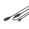 Assmann Electronic DIGITUS prailginimo kabelis USB 3.0 SuperSpeed Type USB A/AM/F aktyvus juodas 20m