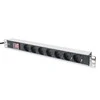 Assmann Electronic DIGITUS 19inch Outlet stripe 7x su įjungimo/išjungimo jungikliu juodas 16A 4000W Alu