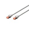 Digitus Pačkabel, CAT6, RJ45 St / St, 5.0m, S- FTP, AWG 27 / 7, LSZH, sw