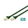 Digitus DIGITUS 10er CAT 6A S / FTP Patchkabel, 1m, grün