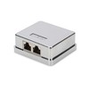 Digitus DIGITUS Professional Cat 6A paviršutiniška dėžutė, 2 kartus