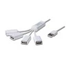 Assmann Electronic DIGITUS USB2.0 kabelio šakotuvas 4 prievadų magistralė maitinama 4xUSB A/F 1xUSB A/M be maitinimo šaltinio