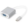 Assmann Electronic DIGITUS USB3.0 Typ C VGA grafinis adapteris Alu korpusas 20cm kabelio mikroschemų rinkinys VL100+IT6513 baltas