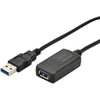 Assmann Electronic Cable DIGITUS DA-73104 (USB M - USB F, 5m, juodos spalvos)