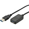 Assmann Electronic Cable DIGITUS DA-73104 (USB M - USB F, 5m, juodos spalvos)