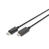 Assmann Electronic ASSMANN DisplayPort Adapteris Cable DP - HDMI Type A St / St 3,0m w / War. DP 1.2 HDMI 2.0 4K / 60Hz CE juodas