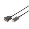 Assmann Electronic ASSMANN DisplayPort adapterio kabelis DP - DVI 24+1 M/M 2.0m su blokavimu DP 1.1a suderinamas