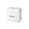 Assmann Electronic DIGITUS modulinis sieninis lizdas 2xRJ45 baltas Cat6 pilnai ekranuotas paviršinis montavimas RAL 9010