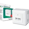 Assmann Electronic DIGITUS modulinis sieninis lizdas 2xRJ45 baltas Cat6 pilnai ekranuotas paviršinis montavimas RAL 9010