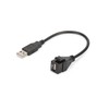 Digitus Modulis Keystone USB 2.0 su su 16cm laidu, jungtis lizdams ir tuščioms plokštėms, moteriška/vyriška, Juodas