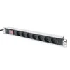 Assmann Electronic DIGITUS 19inch Outlet stripe 7x su įjungimo/išjungimo jungikliu juodas 16A 4000W Alu