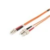Assmann Electronic DIGITUS LWL patchable LC/SC 50/125um 1m Multimode Duplex Halogenfrei bis 1Gbit su Messprotokoll oranžinis OM2