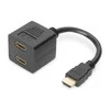 Assmann Electronic DIGITUS HDMI Y skirstytuvo kabelis tipas A -2xtipas A M/F 0,2m pasyvus Full HD auksinis bl