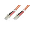 Assmann Electronic DIGITUS LWL patchcable LC/LC 50/125um 1m Multimode Duplex Halogenfrei bis 1Gbit su protokolu oranžinis OM2