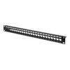 Assmann Electronic DIGITUS Patch Panel Case 1U Keystone Module 24-Port 19Inch RJ45 ir LWL moduliui juodas RAL 9005