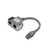 Assmann Electronic Assmann elektroninis DIGITUS T adapteris RJ45 CAT5e 19cm nuo 1xRJ45 M iki 2xRJ45 F ekranuotas
