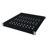 DIGITUS 19" Cabinet shelf, 1U, 500-780mm, color juodas (RAL 9005), DN-97647