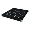 DIGITUS 19" Cabinet shelf, 1U, 350-500mm, color juodas (RAL 9005), DN-97645