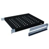 DIGITUS 19" Cabinet shelf, 1U, 350-500mm, color juodas (RAL 9005), DN-97645