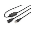Assmann Electronic DIGITUS USB 2.0 kartotuvo kabelis 10m USB A vyriškas / A moteriškas