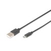 USB kabelis Digitus USB-A - 1 m Juodas (DB-300127- 010- S)