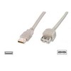 Digitus ASSMANN USB 2.0 extension cable 1.8m, A M/AF, rusvai gelsvas, AK-300202-018-E