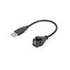 Digitus Modulis Keystone USB 2.0 su su 16cm laidu, jungtis lizdams ir tuščioms plokštėms, moteriška/vyriška, Juodas