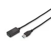 Assmann Electronic Cable DIGITUS DA-73104 (USB M - USB F, 5m, juodos spalvos)