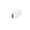 Digitus Keystone USB 3.0 modulis, kištukinių lizdų ir tuščių plokščių jungtis, moteris / moteris, balta (DN-93404)