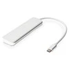 DIGITUS DA-70242-1 DIGITUS HUB 4 prievadų USB 3.0 SuperSpeed su C tipo maitinimo tiekimu aliuminio