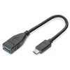 Assmann Electronic DIGITUS USB Type-C adapterio laidas OTG tipas C - A M/F 0 15m Super Speed bl