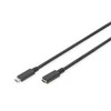 Assmann Electronic ASSMANN USB Type-C ilgintuvo kabelis, tipas C M F 0,7 m, visas funkcijas Gen2 5A 10GB 3.1 Versija CE bl