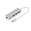 Assmann Electronic DIGITUS 3 Port USB 3.0 Type C Hub su Gigabit Ethernet 3xUSB A/F 1xUSB C/M 1xRJ45 LAN Palaiko Windows ir Mac OS