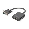 Assmann Electronic DIGITUS VGA į HDMI konverteris + garso 3,5 mm Full HD 1080p kabelio tipas 15 cm juodas