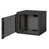 Digitus | Wall Mounting Cabinet | DN-19 09-U-SW | IP protection class: IP20; Front door: Glass door, single opening; Cabinet type: Wall mounting cabinet; Equipment mounting depth min.-max.: 305-370 mm; Load capacity: 100 kg | Juodas