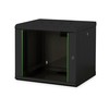 Digitus | Wall Mounting Cabinet | DN-19 09-U-SW | IP protection class: IP20; Front door: Glass door, single opening; Cabinet type: Wall mounting cabinet; Equipment mounting depth min.-max.: 305-370 mm; Load capacity: 100 kg | Juodas