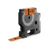 Juostelė DYMO D1,12 mm x 5,5m, juoda/oranžinė