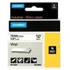 Juostelė DYMO Rhino 12mm x 5.5m, vinilinė, juoda ant balto / S0718600 18444